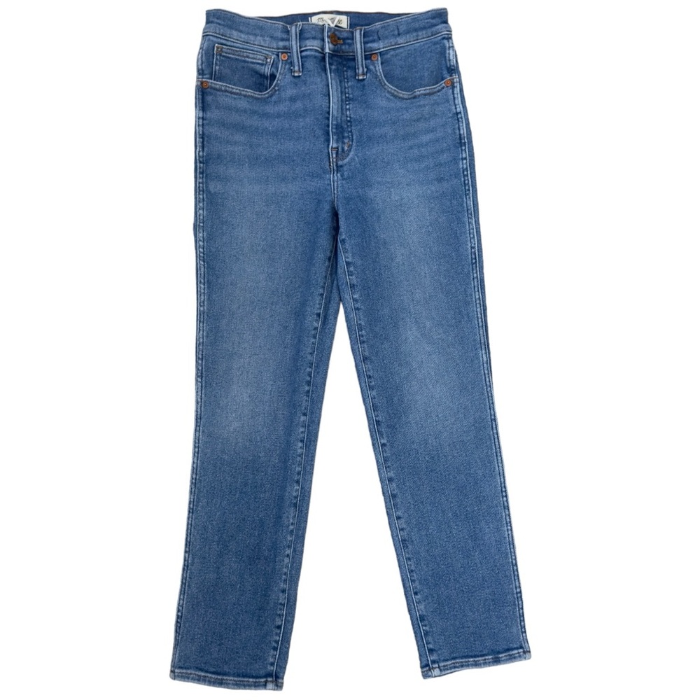Madewell High-Rise Straight Jeans in Medium Blue